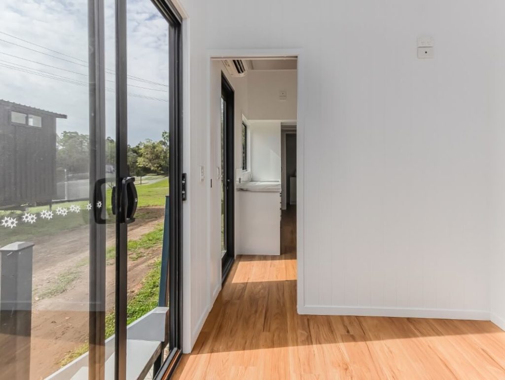 Kingfisher 9 entry and hallway with timber floors