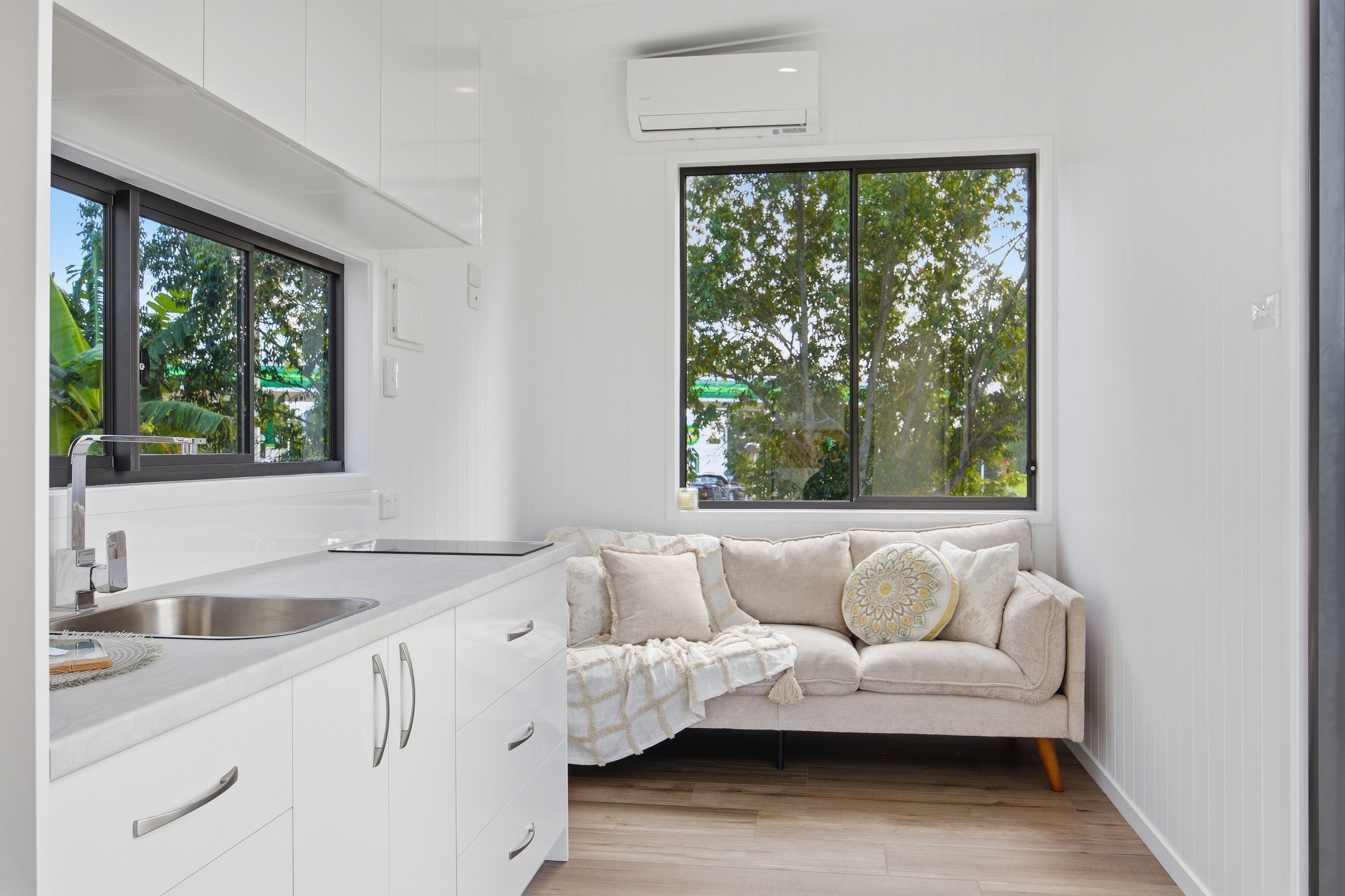 Kookaburra 9 kitchen with sofa nook by the window